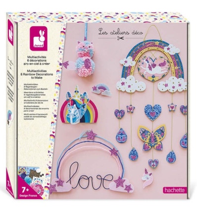 Tęcza Zestaw kreatywny 6 dekoracji Janod 7+