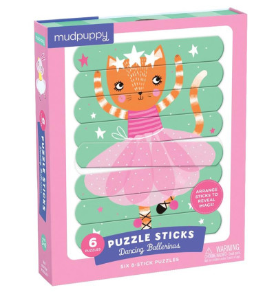 Puzzle patyczki Tańczące Baletnice 24 el. Mudpuppy
