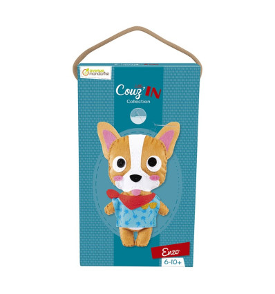 Buldog Enzo maskotka do szycia Avenue Mandarine