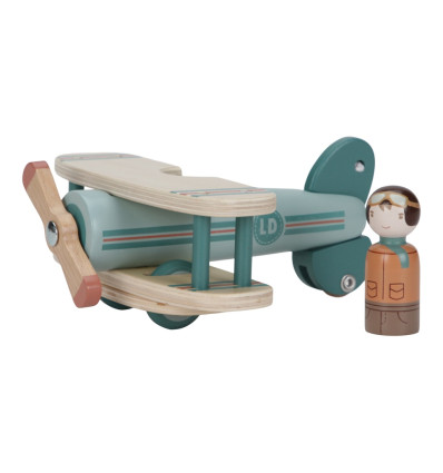 Samolot z figurka pilota  Little Dutch 18 m-cy +