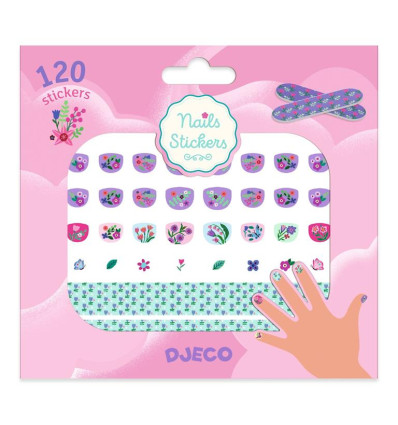 Kwiaty naklejki na paznokcie 120 szt Djeco 4+