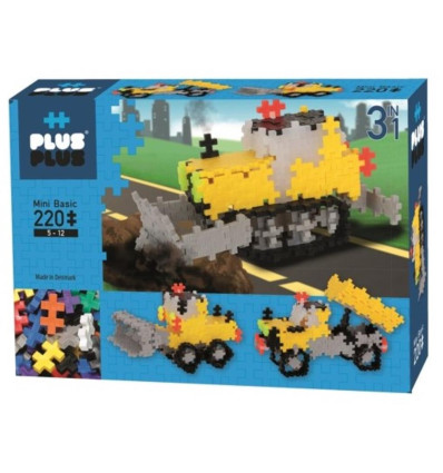 Klocki Plus-Plus mini 220 szt. Pojazdy z Budowy 5+