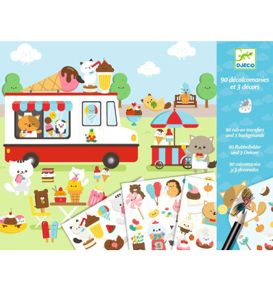 Cukierkowy Świat zestaw kalkomanii Djeco