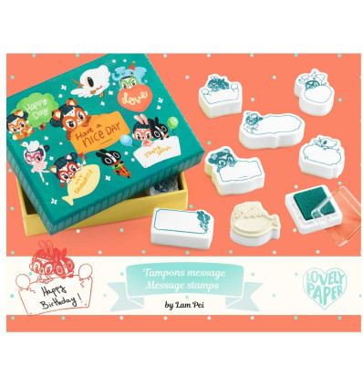 Stempelki - wiadomości pieczątki z dymkami Djeco