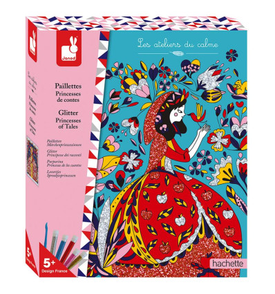 Księżniczki z bajek zestaw z brokatem Janod 5+