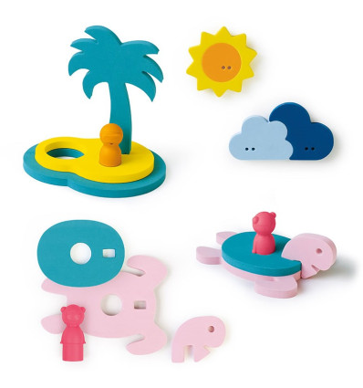 Puzzle do kąpieli Wyspa Skarbów Quut 10+