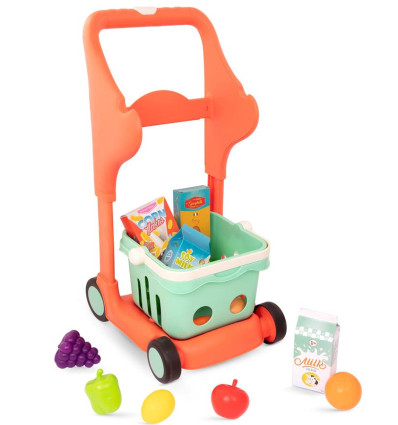 Wózek na zakupy + artykuły spożywcze B.Toys 2+