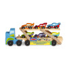 Drewniana Laweta + 6 wyścigówek Melissa and Doug