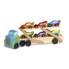 Drewniana Laweta + 6 wyścigówek Melissa and Doug