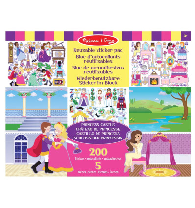 Zamek Księżniczki naklejki wielorazowe Melissa 4+