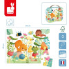 Przyjaciele z ogródka puzzle 20 el. walizka Janod