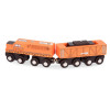 Pociąg lokomotywa + wagonik pomarańczowy B.Toys