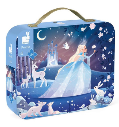 Lodowa Magia puzzle w walizce 54 el. Janod 5+