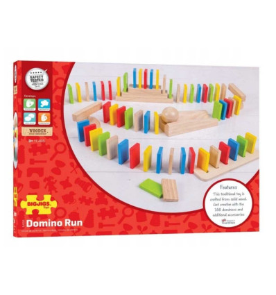 Domino drewniana układanka zręcznościowa Bigjigs