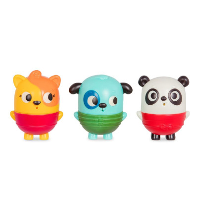 Zestaw 3 sikawek - kotek, piesek, panda B.Toys