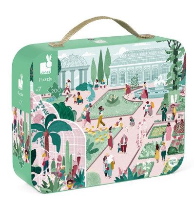Ogród botaniczny puzzle w walizce 200 el. Janod 7+