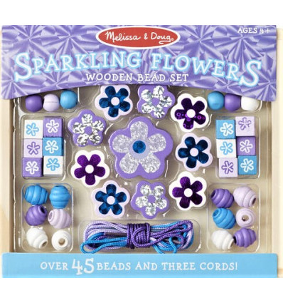 Koraliki 45 szt błyszczące kwiaty Melissa and Doug