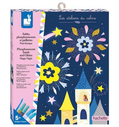 Zestaw kreatywny Magiczna Noc brokat Janod 5+