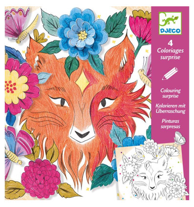 Leśni Przyjaciele kolorowanka niespodzianka Djeco