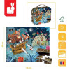 Wyprawa po skarb puzzle w walizce 36 el.Janod 4+