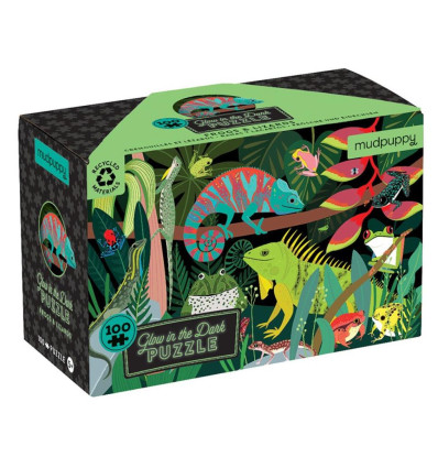 Puzzle świecące Żaby i Jaszczurki 100 el. Mudpuppy