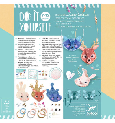 Sekretne naszyjniki zestaw kreatywny Djeco 7+