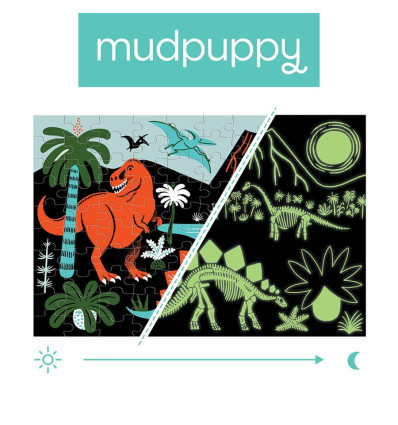 Puzzle świecące w ciemności Dinozaury 100 el.