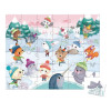 Zabawa na śniegu puzzle w walizce 36 el.Janod 4+
