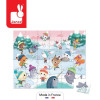 Zabawa na śniegu puzzle w walizce 36 el.Janod 4+