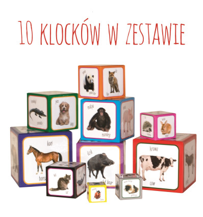 Piramida Zabaw Wieża 10 kostek - zwierzęta