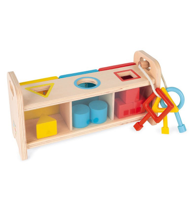 Sorter kształtów z kluczykami Essentiel Janod 18 m