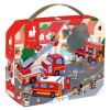 Strażacy puzzle 24 el. walizka Janod 3+