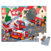 Strażacy puzzle 24 el. walizka Janod 3+