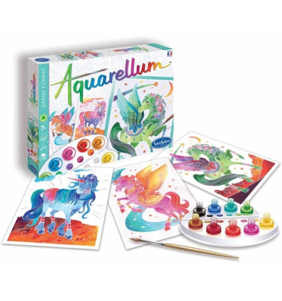 Pegazy Aquarellum 3 duże obrazki Sentosphere 7+