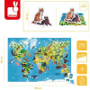 Zwierzęta puzzle 200 el + figurki 3D Janod 6+