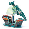 Puzzle przestrzenne Statek Piracki Djeco 4+
