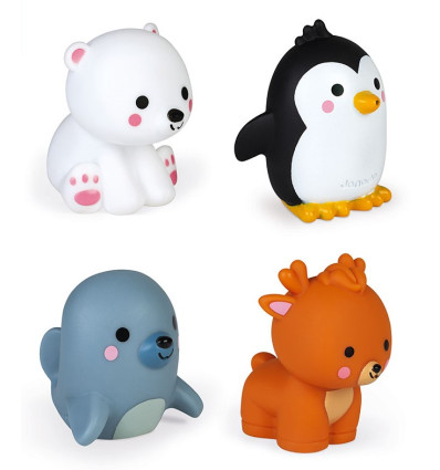 Zwierzątka polarne figurki do kąpieli Janod 10 m-c