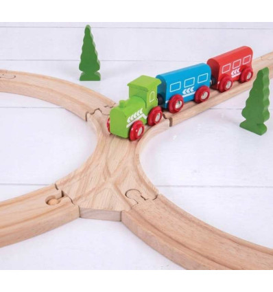 Podwójne rozjazdy 2 szt Bigjigs 3+