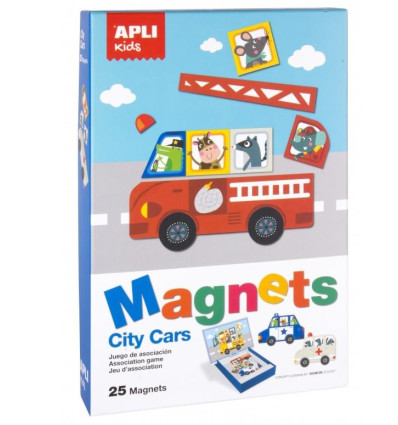 Pojazdy magnetyczna układanka Apli Kids