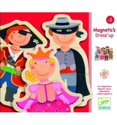 Puzzle drewniane magnetyczne postaci z bajek DJECO