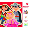 Puzzle drewniane magnetyczne postaci z bajek DJECO
