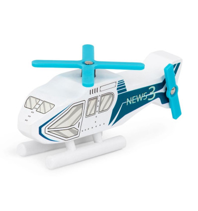 Helikopter drewniany pojazd Wood & Wheels B.Toys