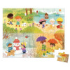 4 Pory Roku puzzle 36 el. walizka Janod 4+