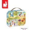 4 Pory Roku puzzle 36 el. walizka Janod 4+