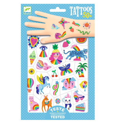 Tatuaże neonowe Tęcza Djeco 3+