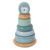 Piramida drewniana nakładanka błękit Little Dutch