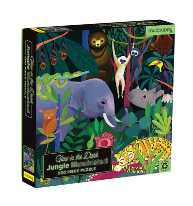 Puzzle świecące w ciemności Dżungla 500el Mudpuppy