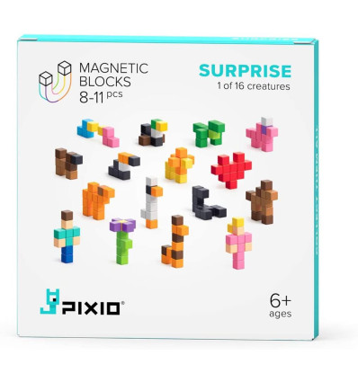 Klocki magnetyczne Pixio 8-11 el. Surprise Series