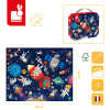 Rakieta Kosmiczna puzzle w walizce 54 el. Janod 5+