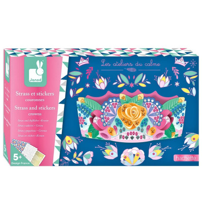 Zestaw Korony Kryształki i Naklejki Janod 5+
